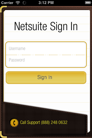 NetSuite Sign-In Screen
