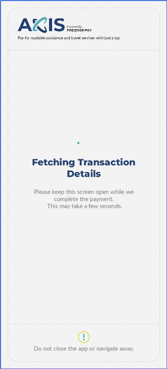 FPConnector fetching transaction details screen